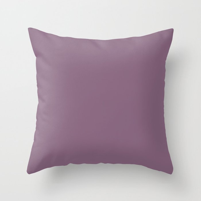 Succulent Grapes Solid Color Pairs To PPG 2021 Trending Hue Blackberry Jam PPG1178-6 Throw Pillow
