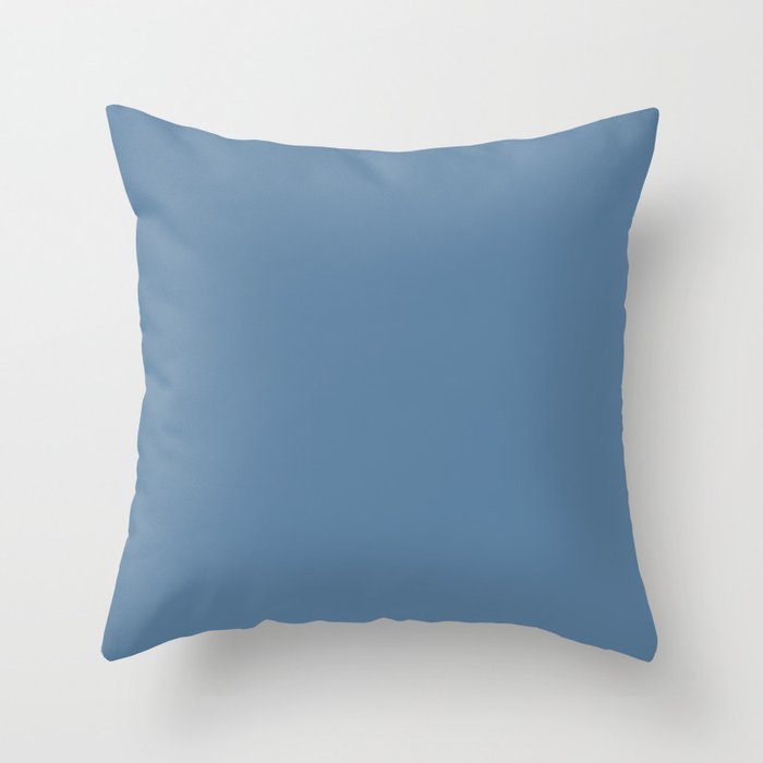 Summer Skies Blue Solid Color Pairs Farrow and Ball' s 2021 Color of the Year Ultramarine Blue W29 Throw Pillow