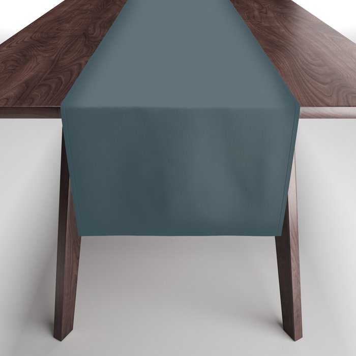 Ultra Dark Blue Solid Color Pairs 2023 Color of the Year Valspar Everglade Deck 5011-3 Table Runner