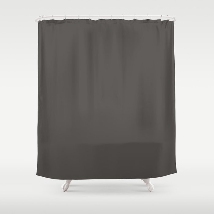 Ultra Dark Gray Solid Color Pairs 2023 Trending Hue Dutch Boy Ebony Sky 438-6DB Shower Curtain