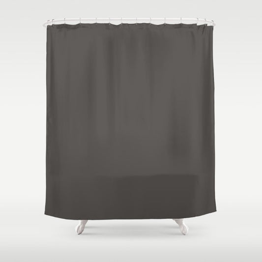 Ultra Dark Gray Solid Color Pairs 2023 Trending Hue Dutch Boy Ebony Sky 438-6DB Shower Curtain