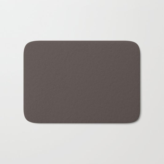Ultra Dark Merlot Gray - Grey Solid Color Pairs PPG Dark Granite PPG1005-7 - All One Single Shade Bath Mat