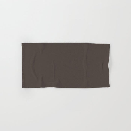 Ultra Dark Merlot Gray - Grey Solid Color Pairs PPG Dark Granite PPG1005-7 - All One Single Shade Hand & Bath Towel