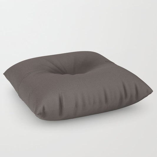Ultra Dark Merlot Gray - Grey Solid Color Pairs PPG Dark Granite PPG1005-7 - All One Single Shade Floor Pillow