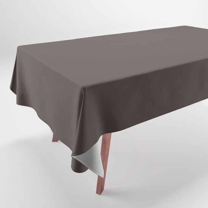 Ultra Dark Merlot Gray - Grey Solid Color Pairs PPG Dark Granite PPG1005-7 - All One Single Shade Tablecloth