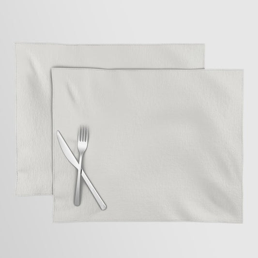 Ultra Light Gray - Grey Solid Color Pairs Dulux 2023 Trending Shade Casper White Quarter SW1H4 Placemat