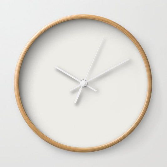 Ultra Light Gray - Grey Solid Color Pairs Dulux 2023 Trending Shade Casper White Quarter SW1H4 Wall Clock
