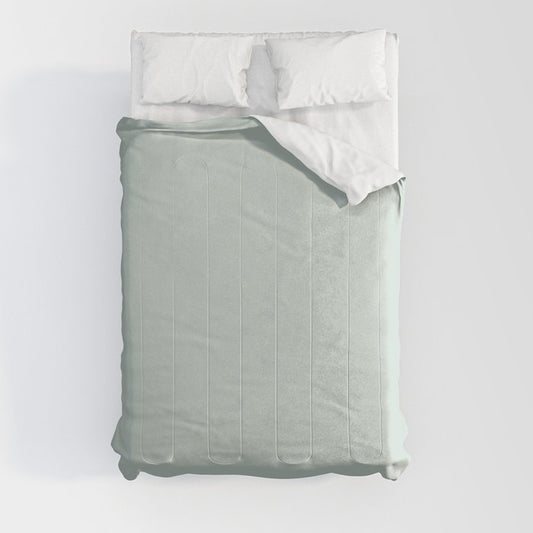 Ultra Pale Pastel Blue Green - Light Aqua Solid Color Parable to Valspar Distant Valley 5002-3A Comforter