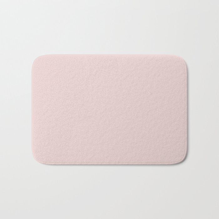 Ultra Pale Pastel Pink Solid Color Pairs PPG Shangri La PPG1053-2 - All One Single Shade Hue Colour Bath Mat