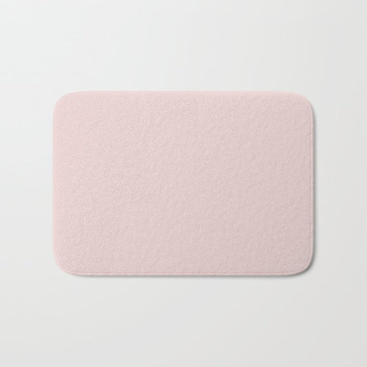 Ultra Pale Pastel Pink Solid Color Pairs PPG Shangri La PPG1053-2 - All One Single Shade Hue Colour Bath Mat