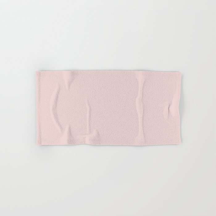 Ultra Pale Pastel Pink Solid Color Pairs PPG Shangri La PPG1053-2 - All One Single Shade Hue Colour Hand & Bath Towel