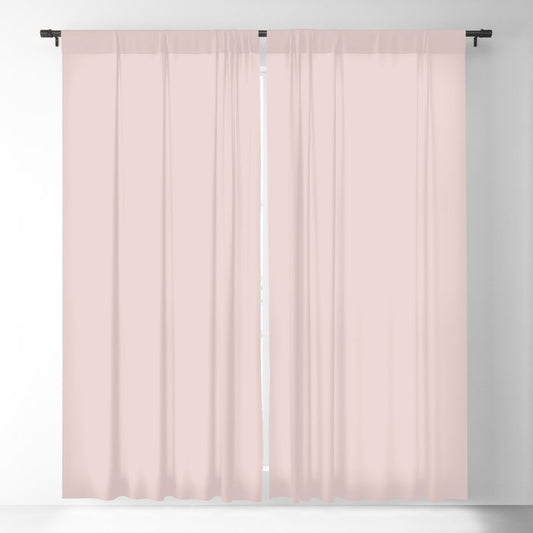 Ultra Pale Pastel Pink Solid Color Pairs PPG Shangri La PPG1053-2 - All One Single Shade Hue Colour Blackout Curtain