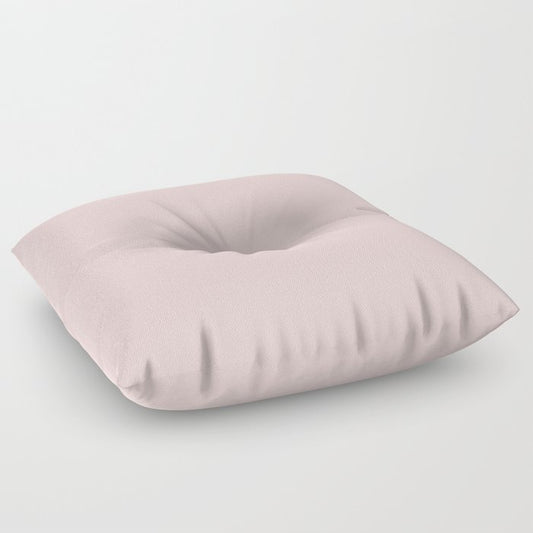 Ultra Pale Pastel Pink Solid Color Pairs PPG Shangri La PPG1053-2 - All One Single Shade Hue Colour Floor Pillow