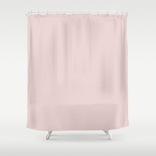 Ultra Pale Pastel Pink Solid Color Pairs PPG Shangri La PPG1053-2 - All One Single Shade Hue Colour Shower Curtain