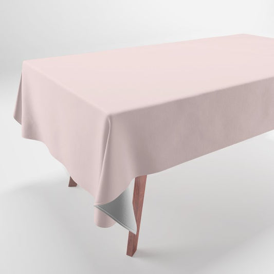 Ultra Pale Pastel Pink Solid Color Pairs PPG Shangri La PPG1053-2 - All One Single Shade Hue Colour Tablecloth