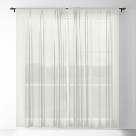 Ultra Pale Veiled Gray - Grey Solid Color Pairs PPG Gypsum PPG1006-1 - All One Shade Hue Colour Sheer Curtain