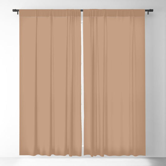 Warm Taupe Brown Solid Color Dunn & Edwards 2023 Trending Color Warm Hearth DE6110  Well Intentions Collection Blackout Curtains