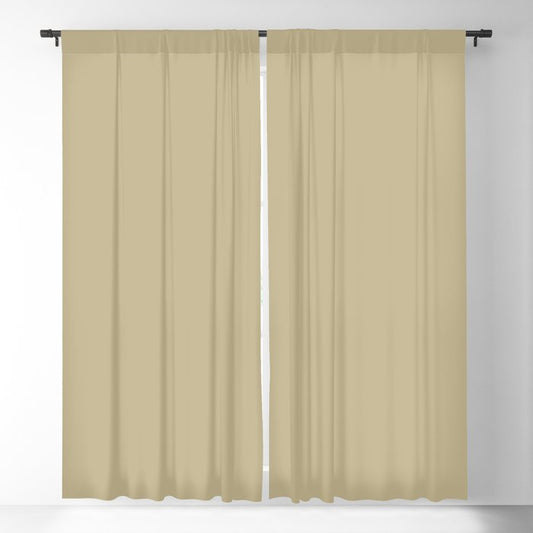 Warm Yellow Beige Solid Color Pairs Dulux 2023 Colour of the Year Wild Wonder Blackout Curtain
