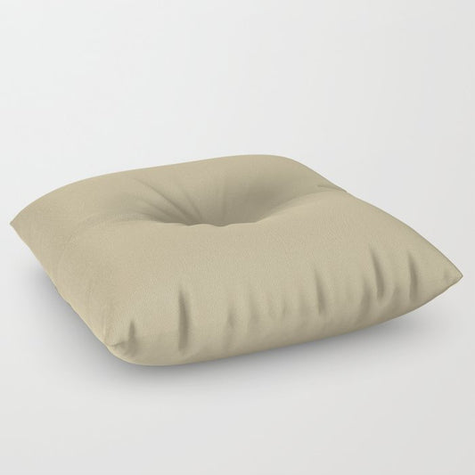 Warm Yellow Beige Solid Color Pairs Dulux 2023 Colour of the Year Wild Wonder Floor Pillow
