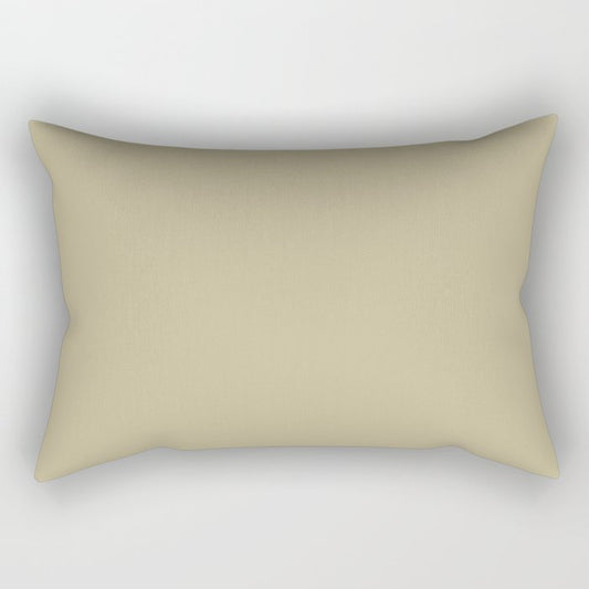 Warm Yellow Beige Solid Color Pairs Dulux 2023 Colour of the Year Wild Wonder Rectangular Pillow
