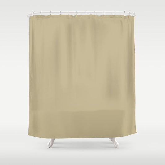 Warm Yellow Beige Solid Color Pairs Dulux 2023 Colour of the Year Wild Wonder Shower Curtain
