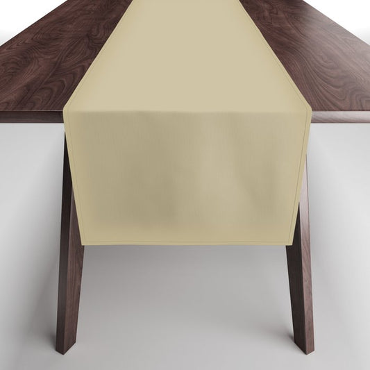 Warm Yellow Beige Solid Color Pairs Dulux 2023 Colour of the Year Wild Wonder Table Runner
